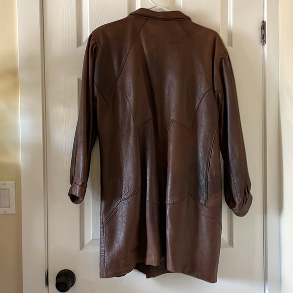 Mexico Mexican leather jacket brown patchwork vi rage 1980s 1990s - Picture 10 of 12